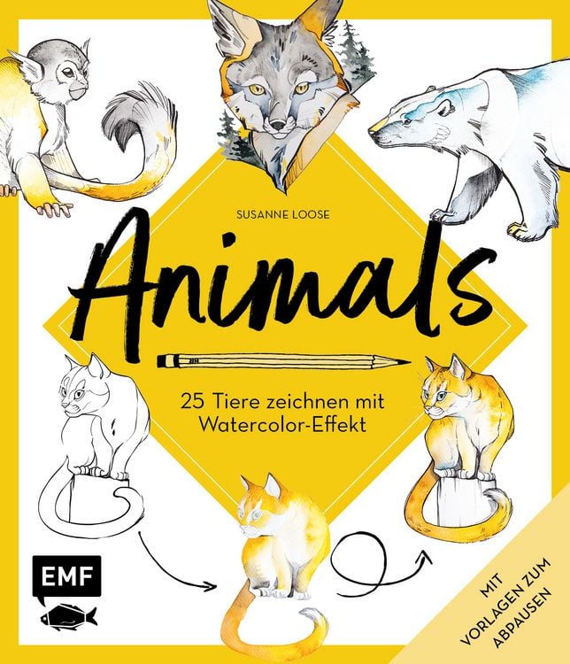 Produktbild: Animals &ndash; 25 Tiere zeichnen mit Watercolor-Effekt