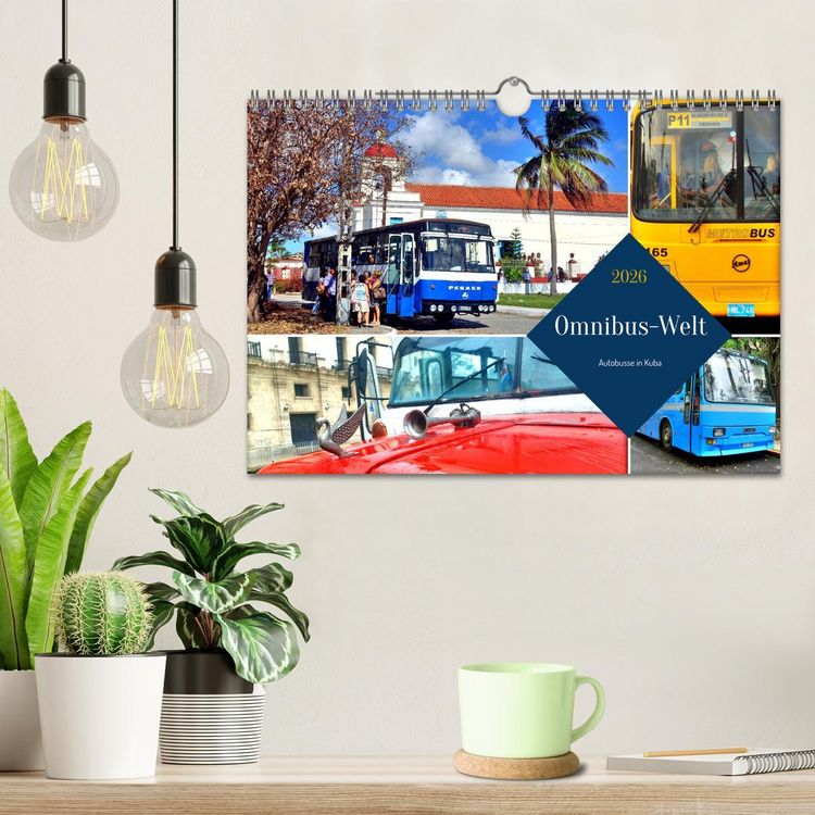 Produktbild: Omnibus-Welt - Autobusse in Kuba (Wandkalender 2026 DIN A4 quer), CALVENDO Monatskalender