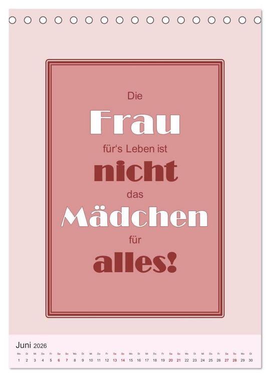 Produktbild: Was Mann &uuml;ber Frau wissen sollte und umgekehrt ... (Tischkalender 2026 DIN A5 hoch), CALVENDO Monatskalender