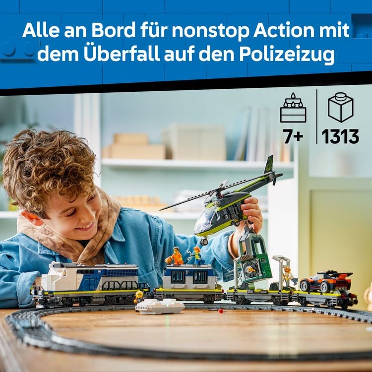 Produktbild: LEGO City 60508 &Uuml;berfall auf den Polizeizug, Spielzeug Hubschrauber