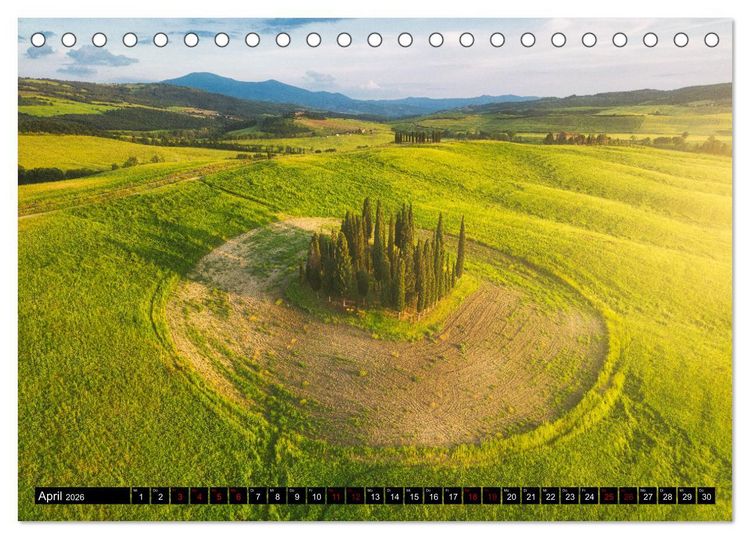 Produktbild: DIE TOSKANA IM FR&Uuml;HLING (Tischkalender 2026 DIN A5 quer), CALVENDO Monatskalender