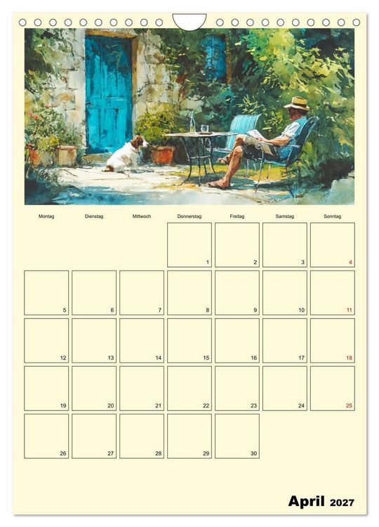 Produktbild: M&auml;nner im Garten. Entspannte Augenblicke im Gr&uuml;nen (Wandkalender 2027 DIN A4 hoch), CALVENDO Monatskalender