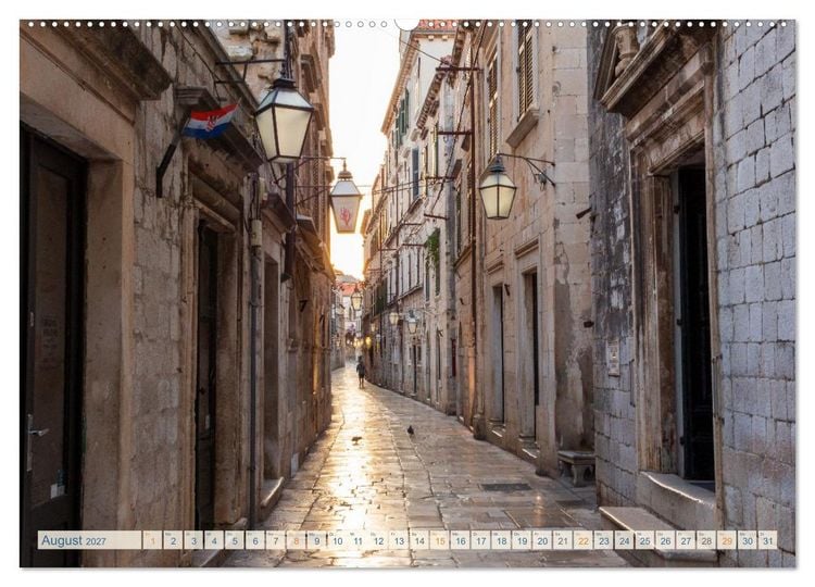 Produktbild: Dubrovnik historische Altstadt - UNESCO‑Welterbe im sonnigen Kroatien (hochwertiger Premium Wandkalender 2027 DIN A2 quer), Kunstdruck in Hochglanz