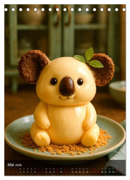 Produktbild: Tierische Desserts (Tischkalender 2026 DIN A5 hoch), CALVENDO Monatskalender