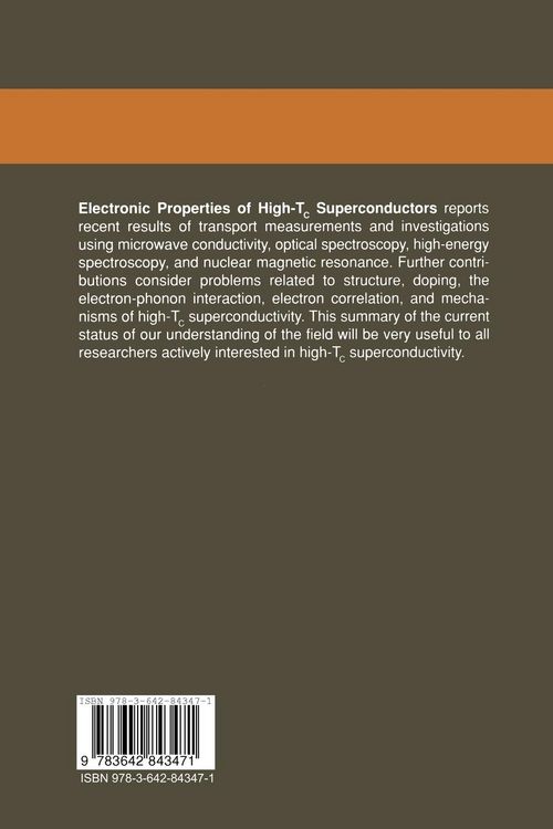 Produktbild: Electronic Properties of High-Tc Superconductors and Related Compounds