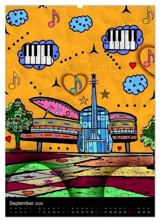 Produktbild: Die verr&uuml;ckte Welt der Popart von Nico Bielow (hochwertiger Premium Wandkalender 2026 DIN A2 hoch), Kunstdruck in Hochglanz