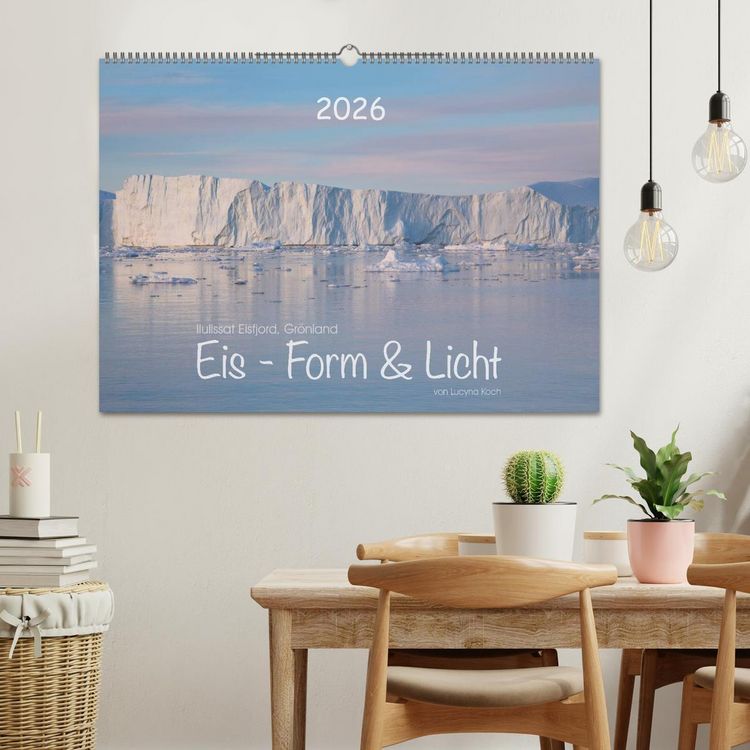 Produktbild: Ilulissat Eisfjord, Gr&ouml;nland. EIS - FORM UND LICHT (Wandkalender 2026 DIN A2 quer), CALVENDO Monatskalender
