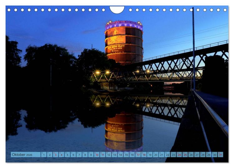 Produktbild: RUHRPOTT LICHTER (Wandkalender 2026 DIN A4 quer), CALVENDO Monatskalender