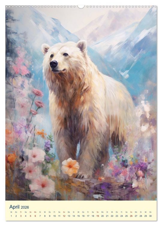 Produktbild: B&auml;ren. Duftige Aquarelle von Meister Petz (Wandkalender 2026 DIN A2 hoch), CALVENDO Monatskalender