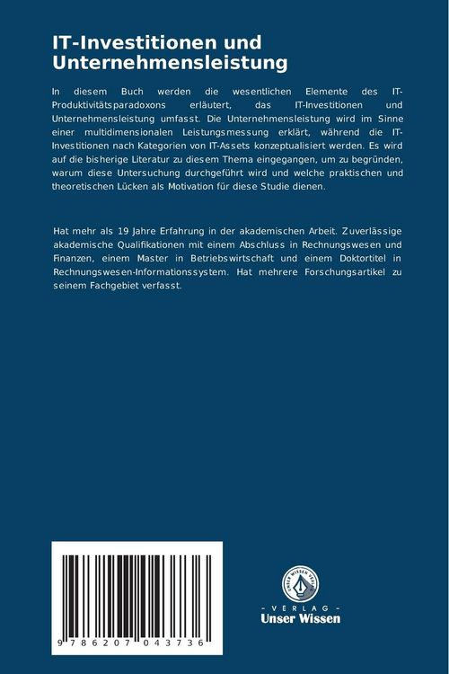 Produktbild: IT-Investitionen und Unternehmensleistung