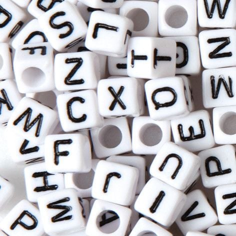 Produktbild: FOLIA&reg; Buchstaben Perlen, weiss