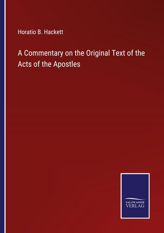 Produktbild: A Commentary on the Original Text of the Acts of the Apostles
