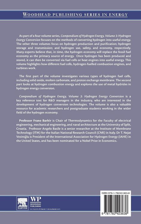 Produktbild: Compendium of Hydrogen Energy