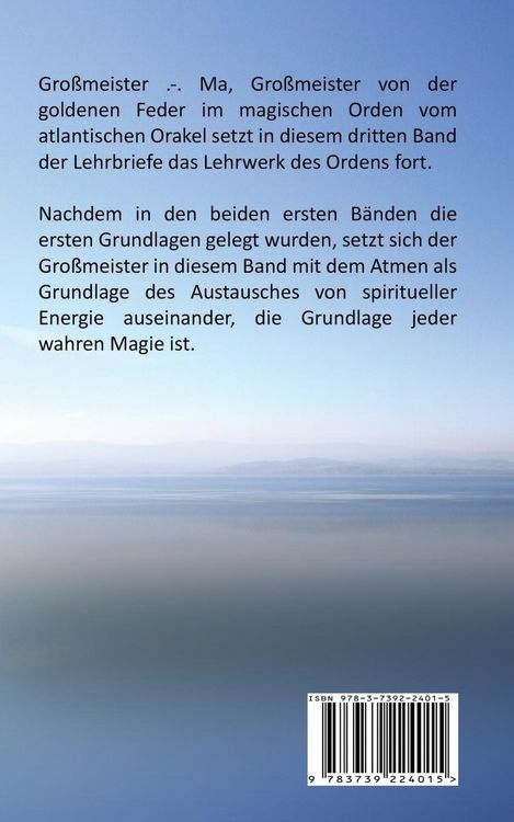 Produktbild: Der dritte Lehrbrief des magischen Ordens vom atlantischen Orakel