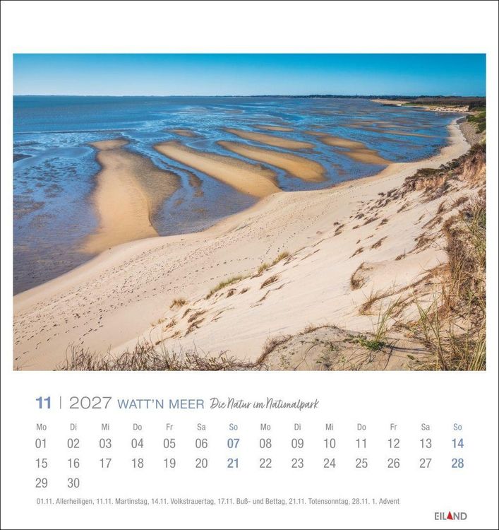 Produktbild: Watt'n Meer Postkartenkalender 2027 - Die Natur im Nationalpark