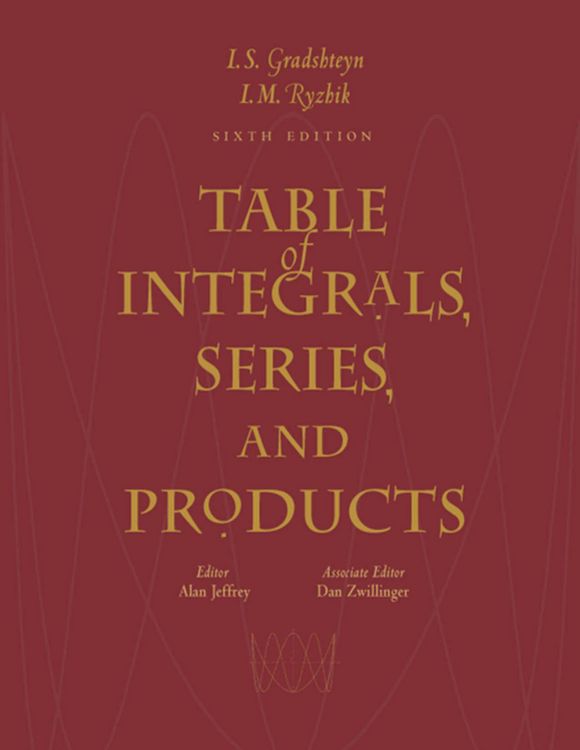 Produktbild: Table of Integrals, Series, and Products