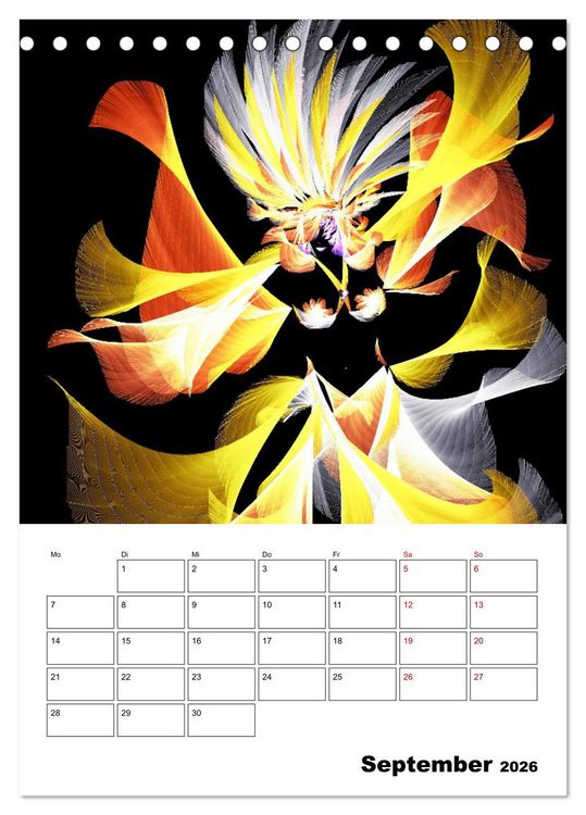 Produktbild: Zauberhaftes Textildesign (Tischkalender 2026 DIN A5 hoch), CALVENDO Monatskalender