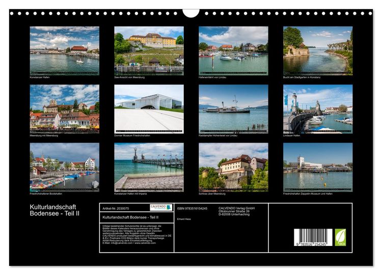 Produktbild: Kulturlandschaft Bodensee - Teil II (Wandkalender 2026 DIN A3 quer), CALVENDO Monatskalender