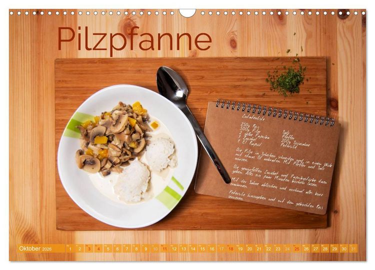 Produktbild: Einfache vegane Rezepte (Wandkalender 2026 DIN A3 quer), CALVENDO Monatskalender