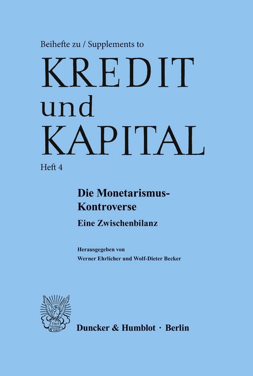 Produktbild: Die Monetarismus-Kontroverse.