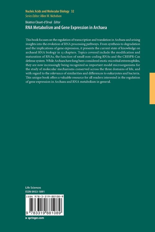 Produktbild: RNA Metabolism and Gene Expression in Archaea