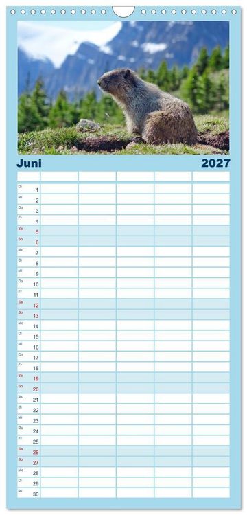 Produktbild: Familienplaner 2027 - Kanadas Westen - Berge und Wasser mit 5 Spalten (Wandkalender, 21 x 45 cm) CALVENDO