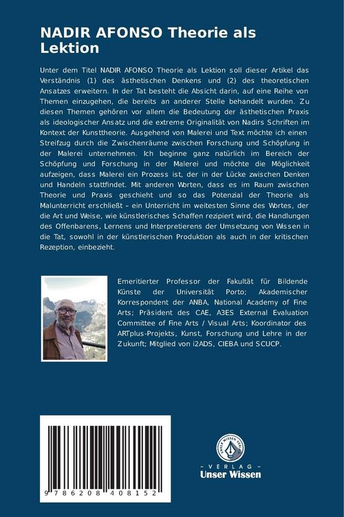 Produktbild: NADIR AFONSO Theorie als Lektion