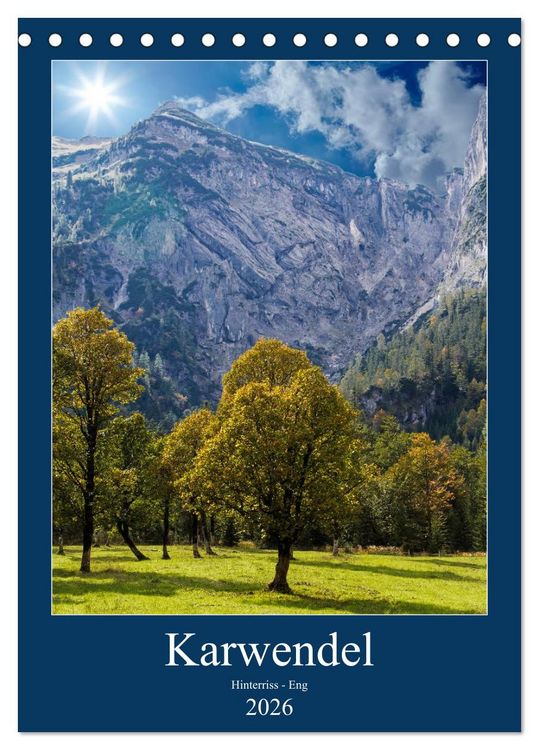 Produktbild: Karwendel - Hinterriss-Eng (Tischkalender 2026 DIN A5 hoch), CALVENDO Monatskalender
