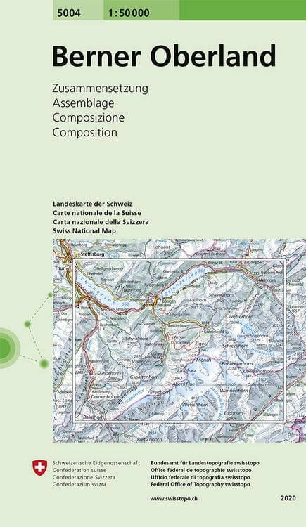Produktbild: Swisstopo 1 : 50 000 Berner Oberland