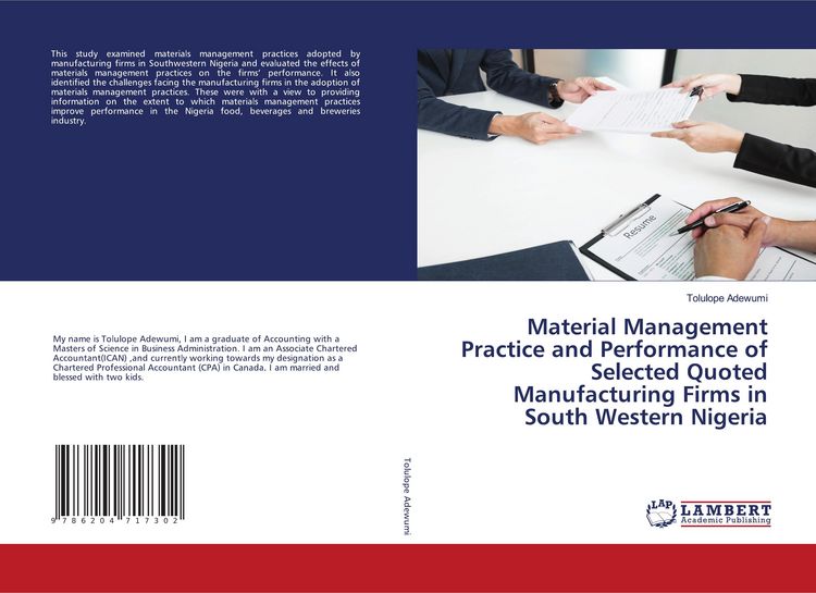 Produktbild: Material Management Practice and Performance of Selected Quoted Manufacturing Firms in South Western Nigeria