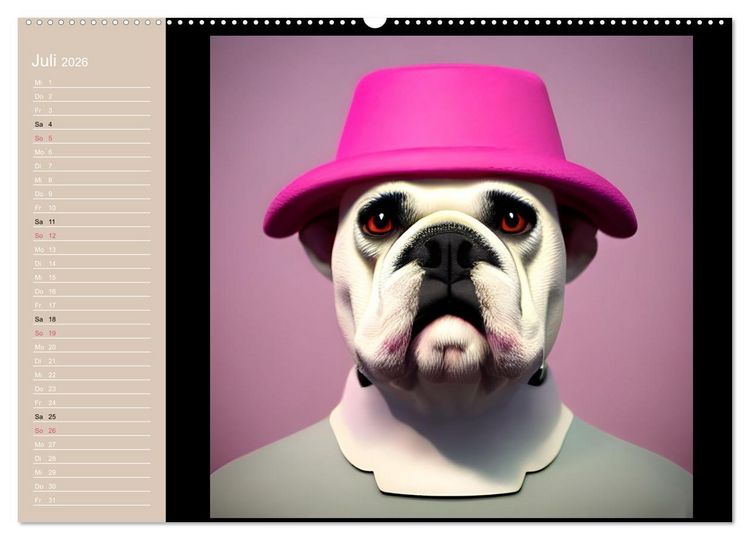 Produktbild: Graphic PoP Art Bulldogge (hochwertiger Premium Wandkalender 2026 DIN A2 quer), Kunstdruck in Hochglanz