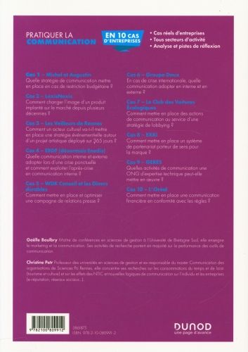 Produktbild: Pratiquer la communication en 10 cas d'entreprises