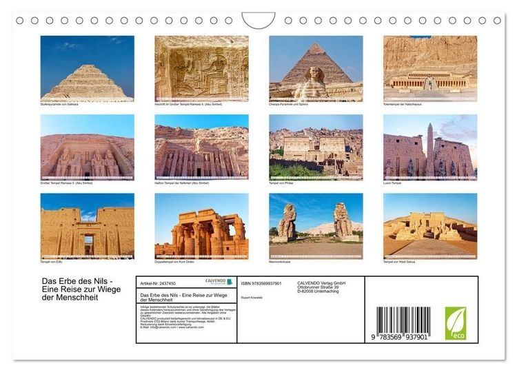 Produktbild: Das Erbe des Nils - Eine Reise zur Wiege der Menschheit (Wandkalender 2027 DIN A4 quer), CALVENDO Monatskalender