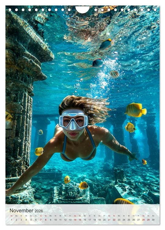 Produktbild: Diving Queens (Wandkalender 2026 DIN A4 hoch), CALVENDO Monatskalender