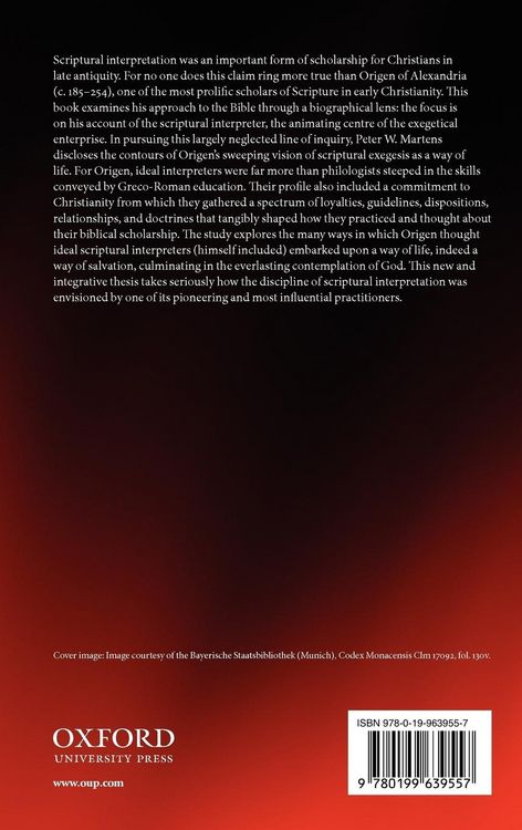 Produktbild: Origen and Scripture