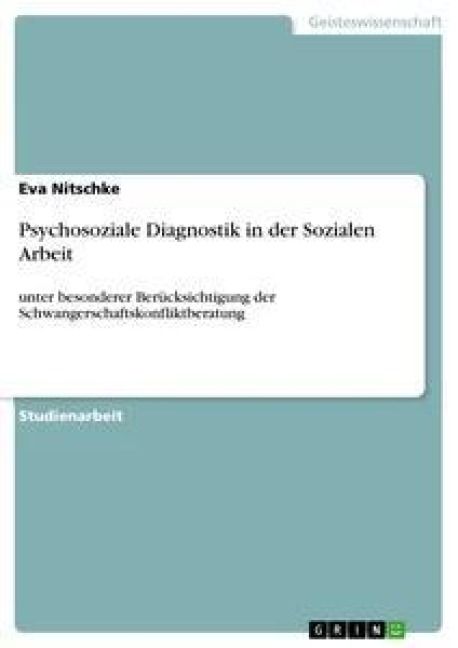 Produktbild: Nitschke, E: Psychosoziale Diagnostik in der Sozialen Arbeit