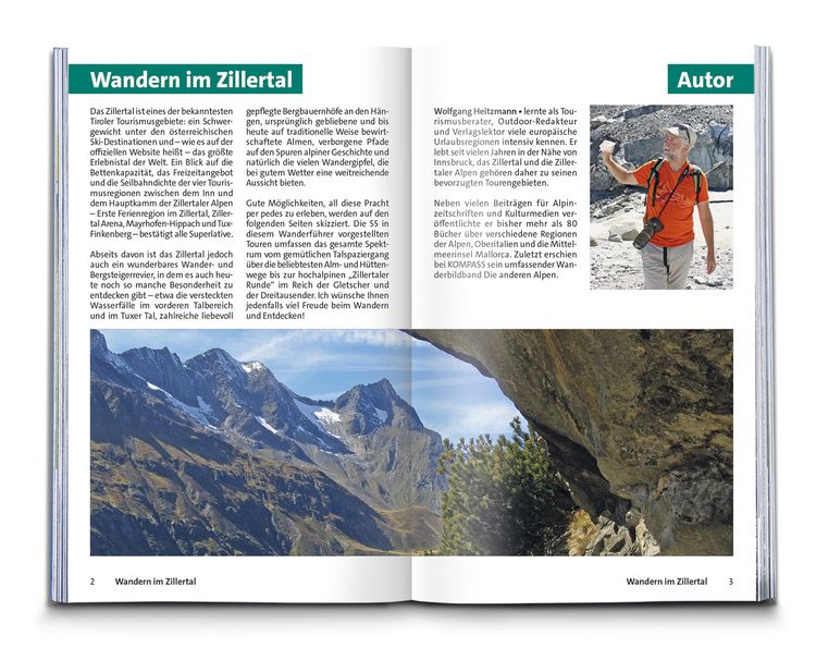 Produktbild: KOMPASS Wanderf&uuml;hrer Zillertal, 55 Touren mit Extra-Tourenkarte