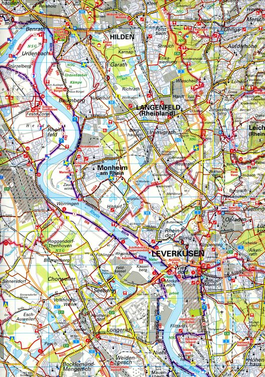 Produktbild: ADFC-Regionalkarte K&ouml;ln/Bonn, 1:75.000, mit Tagestourenvorschl&auml;gen, rei&szlig;- und wetterfest, E-Bike-geeignet, mit Knotenpunkten, GPS-Tracks-Download