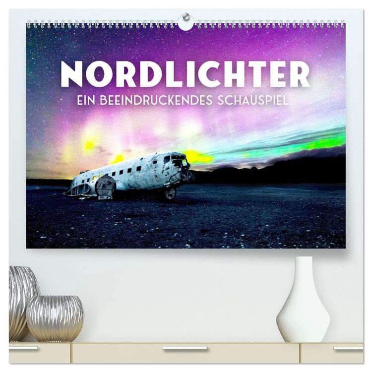 Produktbild: Nordlichter - ein beeindruckendes Schauspiel. (hochwertiger Premium Wandkalender 2026 DIN A2 quer), Kunstdruck in Hochglanz