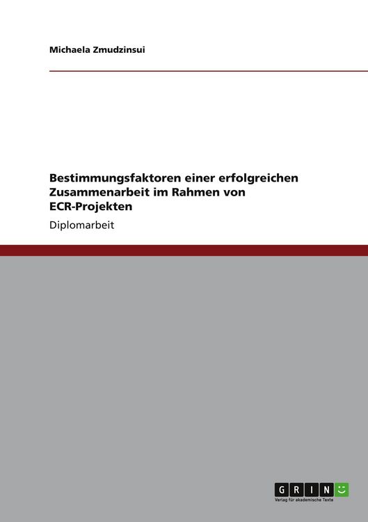 Produktbild: Bestimmungsfaktoren einer erfolgreichen Zusammenarbeit im Rahmen von ECR-Projekten