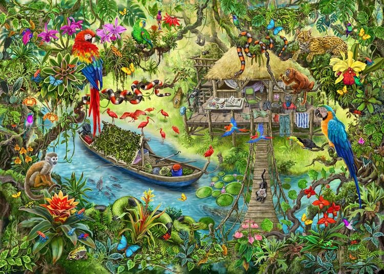 Produktbild: EXIT Puzzle Kids Ravensburger Die Dschungelexpedition 368 Teile
