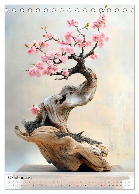 Produktbild: Die stille Kraft des Bonsai (Tischkalender 2026 DIN A5 hoch), CALVENDO Monatskalender