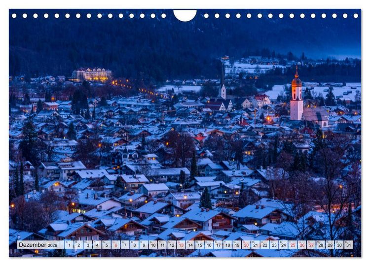 Produktbild: Garmisch-Partenkirchen - Zentrum des Werdenfelser Landes (Wandkalender 2026 DIN A4 quer), CALVENDO Monatskalender