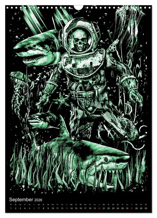 Produktbild: BLOODBOY/DARK ILLUSTRATION (Wandkalender 2026 DIN A3 hoch), CALVENDO Monatskalender
