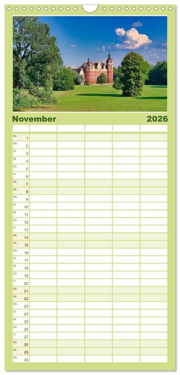 Produktbild: Familienplaner 2026 - Perlen der Oberlausitz mit 5 Spalten (Wandkalender, 21 x 45 cm) CALVENDO