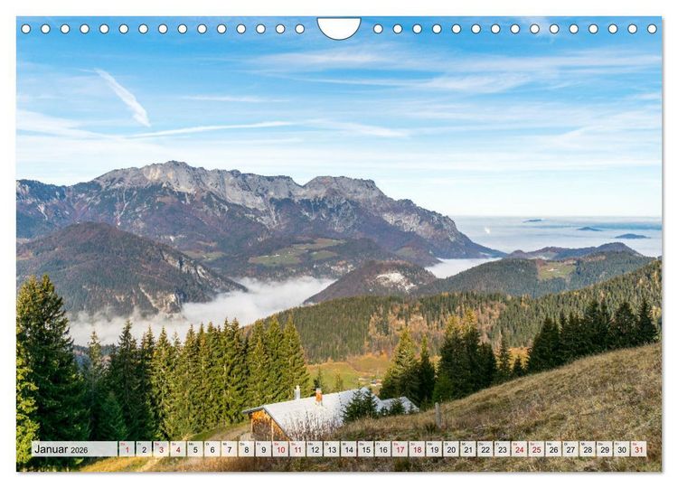 Produktbild: Wanderparadies Bayerische Alpen (Wandkalender 2026 DIN A4 quer), CALVENDO Monatskalender
