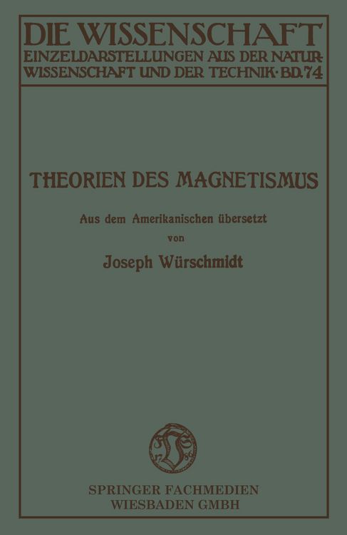 Produktbild: Theorien des Magnetismus