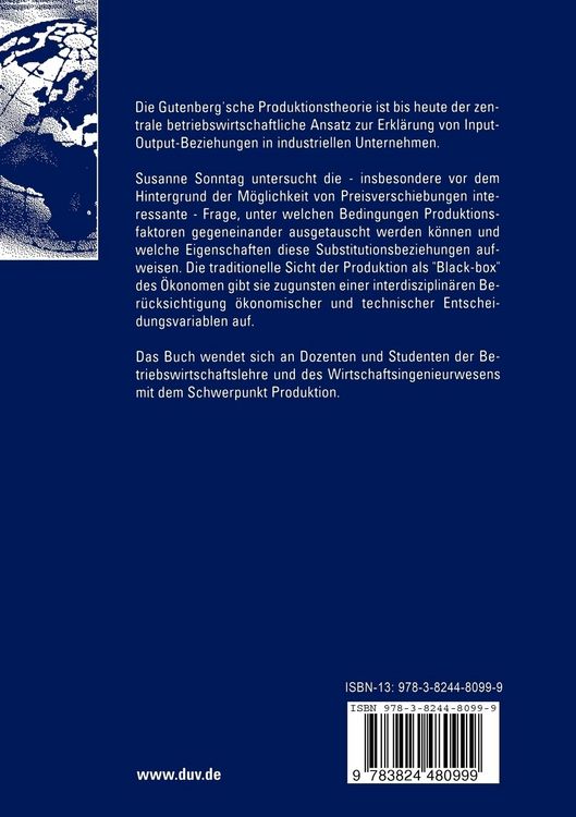 Produktbild: Die Gutenberg-Produktionsfunktion