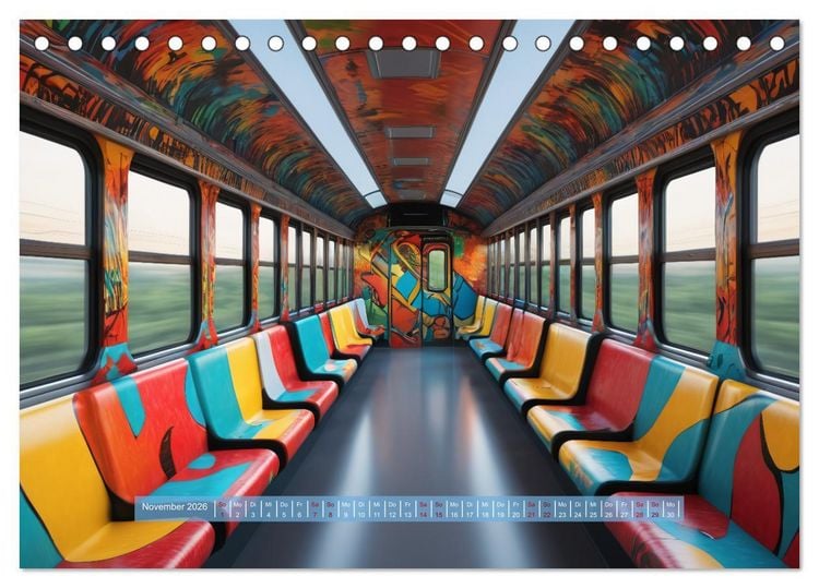 Produktbild: Graffiti Train (Tischkalender 2026 DIN A5 quer), CALVENDO Monatskalender