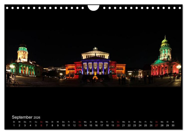 Produktbild: Berlin bei Nacht 2026 (Wandkalender 2026 DIN A4 quer), CALVENDO Monatskalender